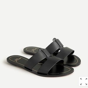 J. Crew Black Slide Sandals